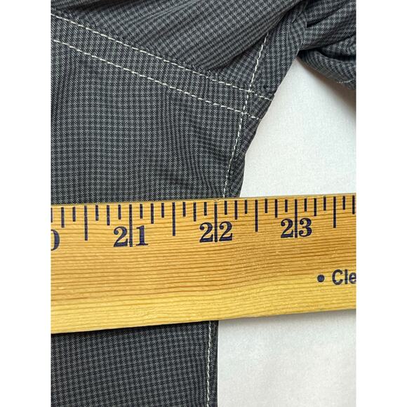 Kühl Men’s M Gray Black Mini Check Long Sleeve Button Front Casual Dress Shirt - Picture 4 of 7